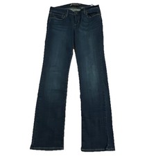 Womens Levis Slight Curve Mid Rise Straight Stretch Dark Denim Jeans Size 6/28