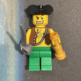 Lego Pirate Vest and Anchor Tattoo 6240 Tricorne Hat Sword Pirates II Minifigure
