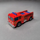 Vintage 1976 Hot Wheels Red Fire Engine Diecast Truck 51 Dept Malaysia Loose Toy