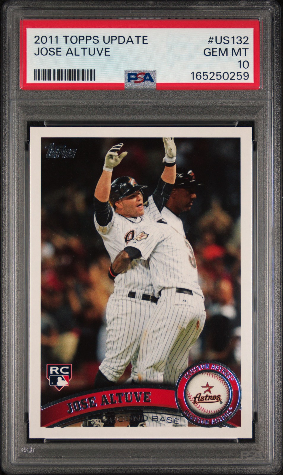 2011 TOPPS UPDATE #US132 JOSE ALTUVE ROOKIE RC PSA 10 view 1
