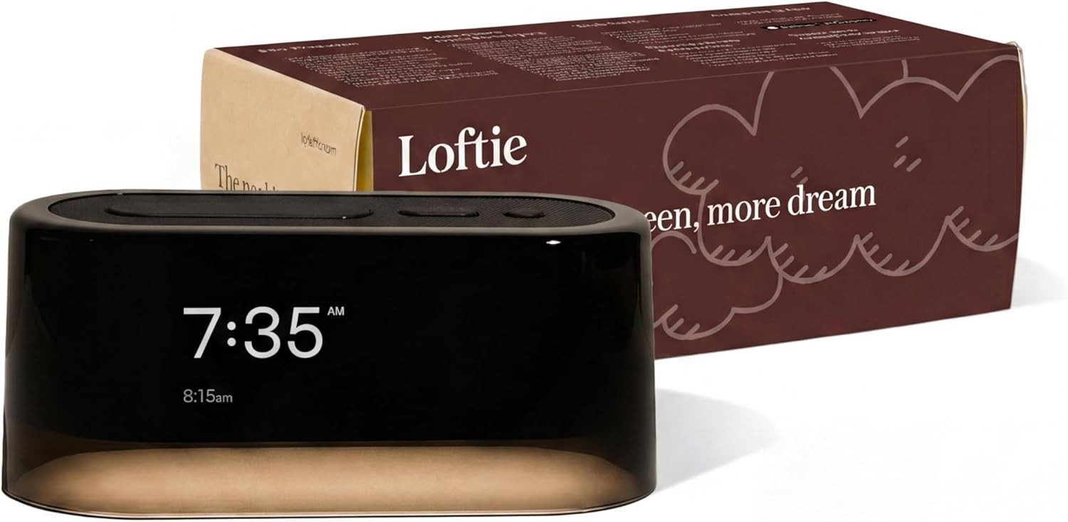 Loftie Alarm Clock Sound Machine WiFi Night Light 100+ Sounds Black NEW