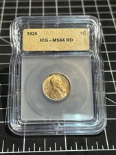1925 Lincoln Wheat Cent 1c ICG MS64 RD