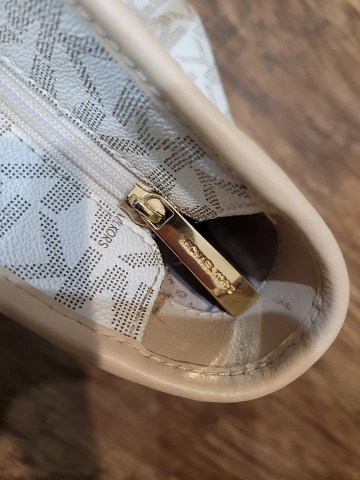 MICHAEL KORS JET SET TRAVEL Logo Bolso Cartera Vainilla FIRMA TOTE Monograma MK Foto 4 de 4