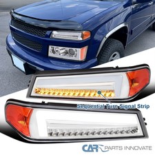 Fits 2004-2012 Chevy Colorado Gmc Canyon Sequential Bumper Lights Led Tube Lamps