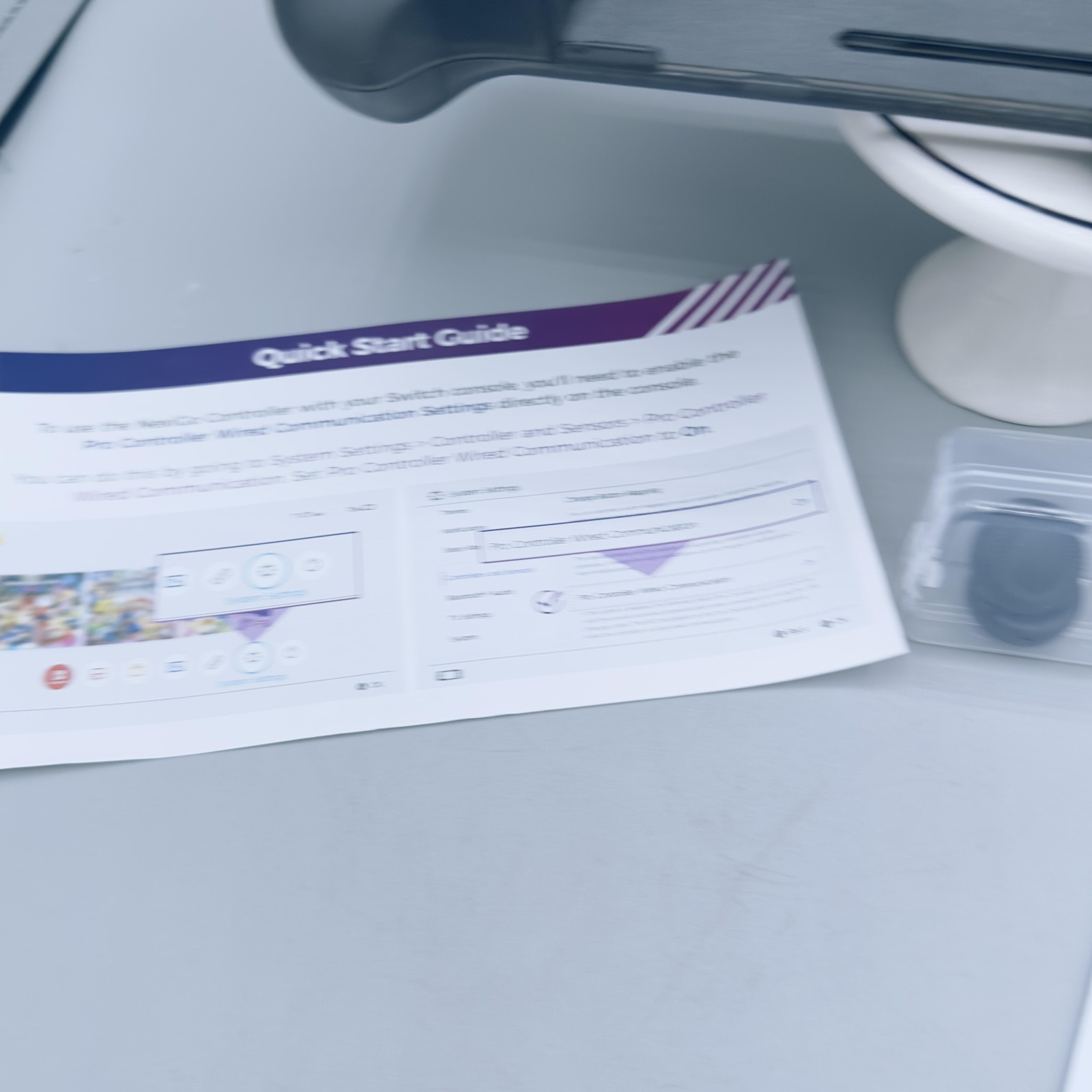 NexiGo Gripcon Switch OLED Controller Hall Joystick Turbo Motion Clear Gamepad