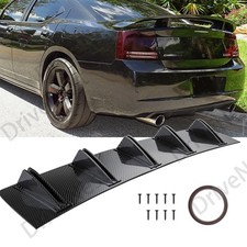 For Dodge Charger Rt Srt Rear Diffuser Bumper Lip Spoiler Splitter 5 Fins Carbon For Dodge Charger Rt Srt Rear Diffuser Bumper Lip Spoiler Splitter 5 Fins Carbon