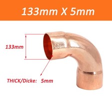 90 Degree Copper Elbow End Feed Solder Plumbing HVAC Refrigeration Pipe Fitting