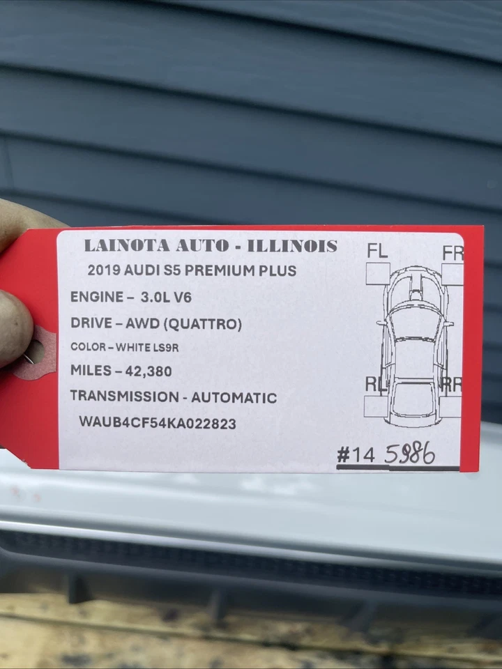 💠 OEM 2018 - 2021 AUDI A5 S5 S-LINE MONTAJE DE CUBIERTA DE PARACHOQUES TRASERO BLANCO LS9R *NOTA Foto 2 de 4