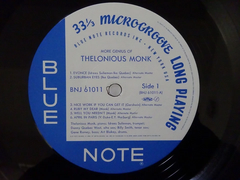 Thelonious Monk More Genius Of Thelonious ~ Blue Note BNJ 61011 Japan LP OBI - Image 3 of 3