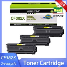 Yellow CF362X Toner for HP 508X Color LaserJet MFP M577 M552 M553 M553dn  3Pack