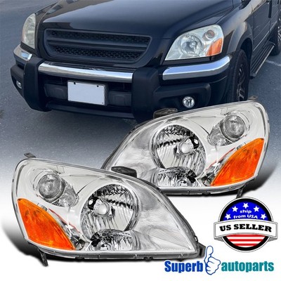 For 2003-2005 Honda Pilot Replacement Headlights Lamps Assembly Left+Right