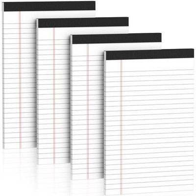 5'' X 8'' Note Pads 4 Pack of Legal Pads 21Lb Notepad College Ruled Legal Pad 30 S