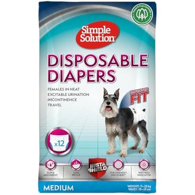 Simple Solution Einweg-Hundewindeln für Hündinnen, super saugfähig