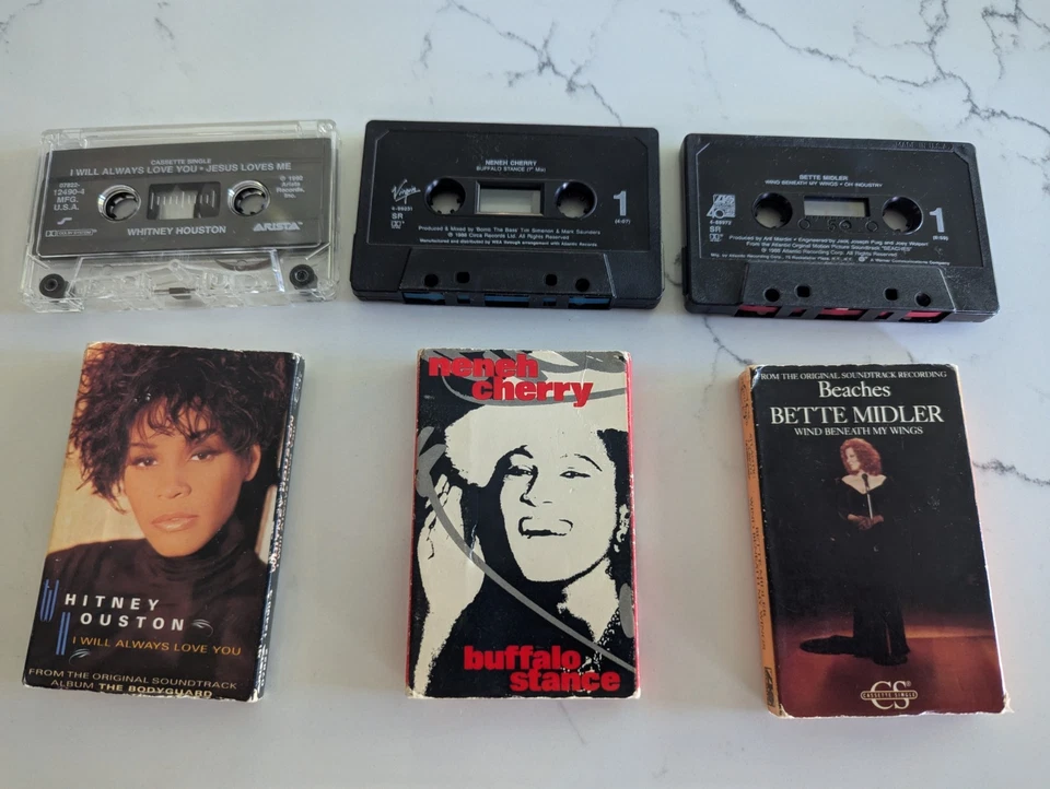 Cassette Singles Whitney Houston Bette Midler Neneh Cherry Beaches I Will Always Foto 3 de 3