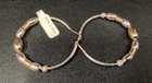 925 Silver Beaded Hoop EARRINGS Italy