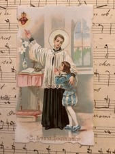 Santino S. Luigi Gonzaga con orazione Sacro Cuore