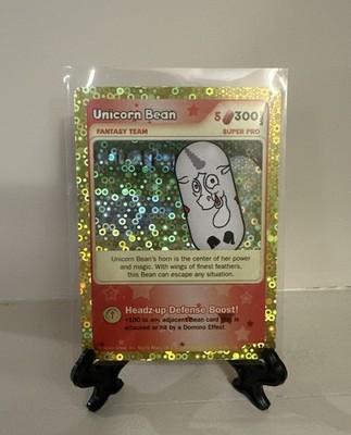 Mighty Beanz Moon Quest Unicorn Bean Card #3 SUPER PRO RARE! Genio cards!