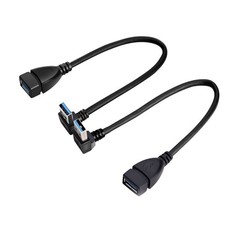 Oxsubor SuperSpeed USB 3.0 Stecker auf Buchse Verlängerung Datenkabel Up und schwarz