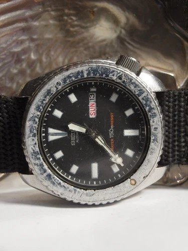 Vintage Seiko Automatic 150m Slim Turtle Original Japan Men's Watch 6309-7290