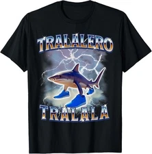 Tralalero Tralala Funny Shark Meme Bootleg T-Shirt