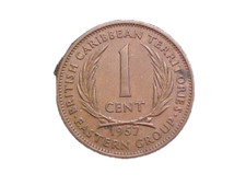 1957 British Caribbean Territories 1 Cent Elizabeth II KM# 2-Nice Circ-c1483xhx