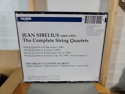 Jean Sibelius: Complete String Quartets (CD, Jun-1992, 2 Discs