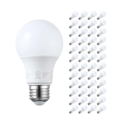 A19 LED Light Bulb 60W 830Lumens E26 Standard Base 5000K Daylight 48 PACK