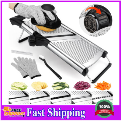 Mandoline Slicer for Kitchen, Adjustable mandoline food slicer, Stainless Ste...