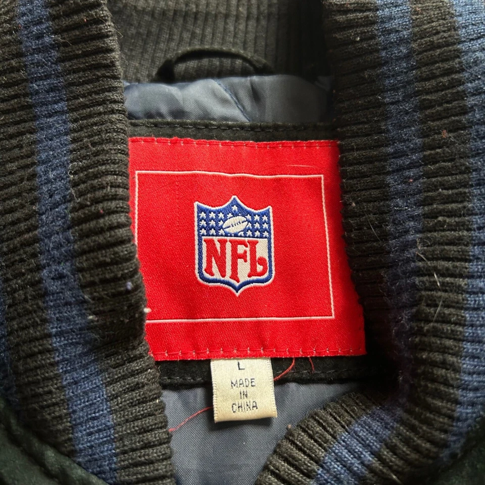 NFL Chicago Bears Vintage Años 90 Gamuza Cuero Chaqueta Aislante Talla L Foto 4 de 4