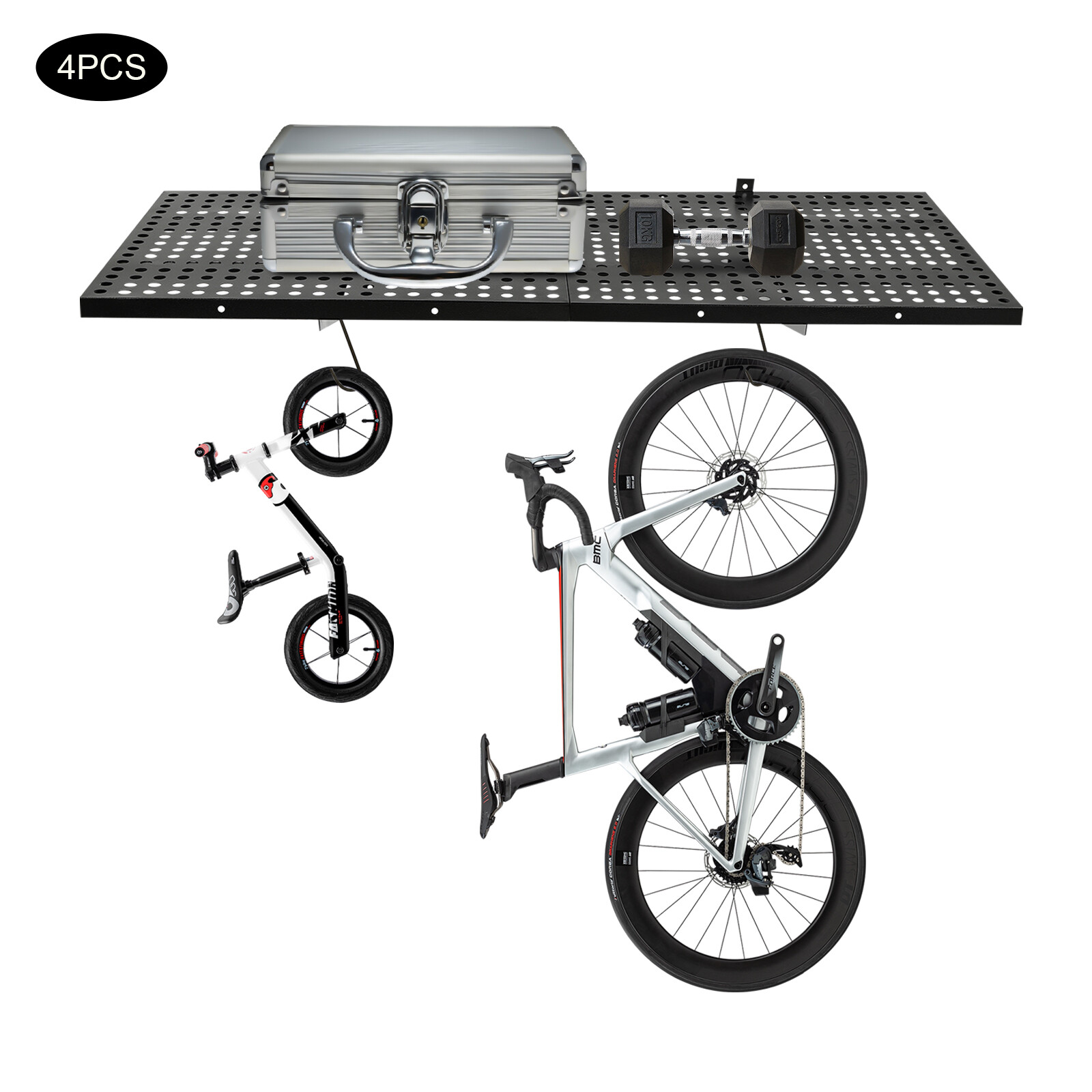 Garage Floating Shelves Shelf Wall Mounted Storage 4pc 4x1.7 ft up to 560lbs