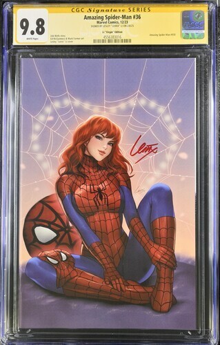 Amazing Spider-Man #36 signed by Leirix Li Virgin Variant CGC 9.8