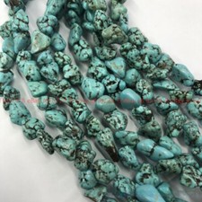 Natural Turquoise 6-10mm 100 Real Gemstone Nugget Loose Beads Strand 15" AA