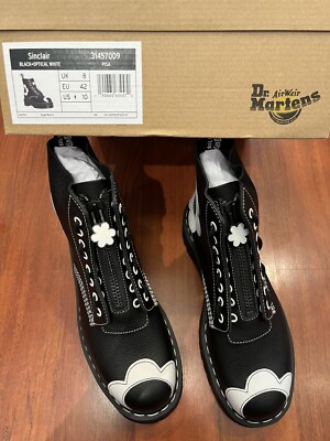 DR. MARTENS SINCLAIR FLOWER PISA LEATHER PLATFORM BOOTS MSRP$270
