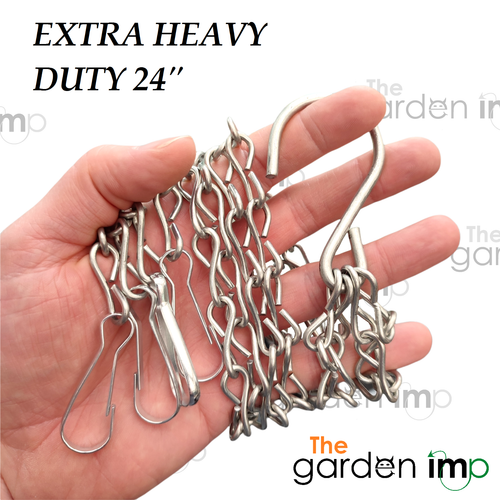 Heavy Duty Hanging Basket Chains Spare New Metal Hangers Hook Clips 4