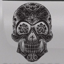 Sugar Skull Rose Graphic Tailgate Hood Window Decal Vehicle Truck Car SUV Vinyl 