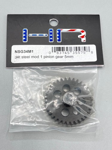 NEW Hot Racing 5mm, 34T Mod 1 Steel Pinion Gear, 1/10 & 1/8 RC Models - NSG34M1