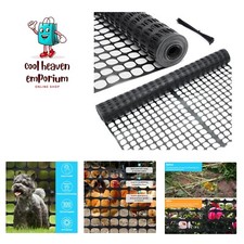 Garden Fence Animal Barrier, 4' x 100' Reusable Netting Plastic Safety Fence ...
