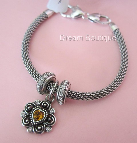 Brighton Beverly Glam Juego de Regalo 2 Tapones y 1 Piedra de Nacimiento Nuevo Brazalete Nuevo en Caja - Imagen 3 de 5