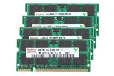Hynix 4x4GB 2Rx8 PC2-6400S Laptop RAM DDR2 800Mhz SO-DIMM Low Density Memory