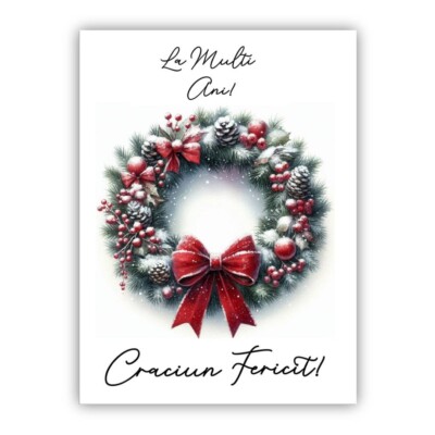 Craciun Fericit. Rumänische Weihnachtskarte. La Multi Ani!