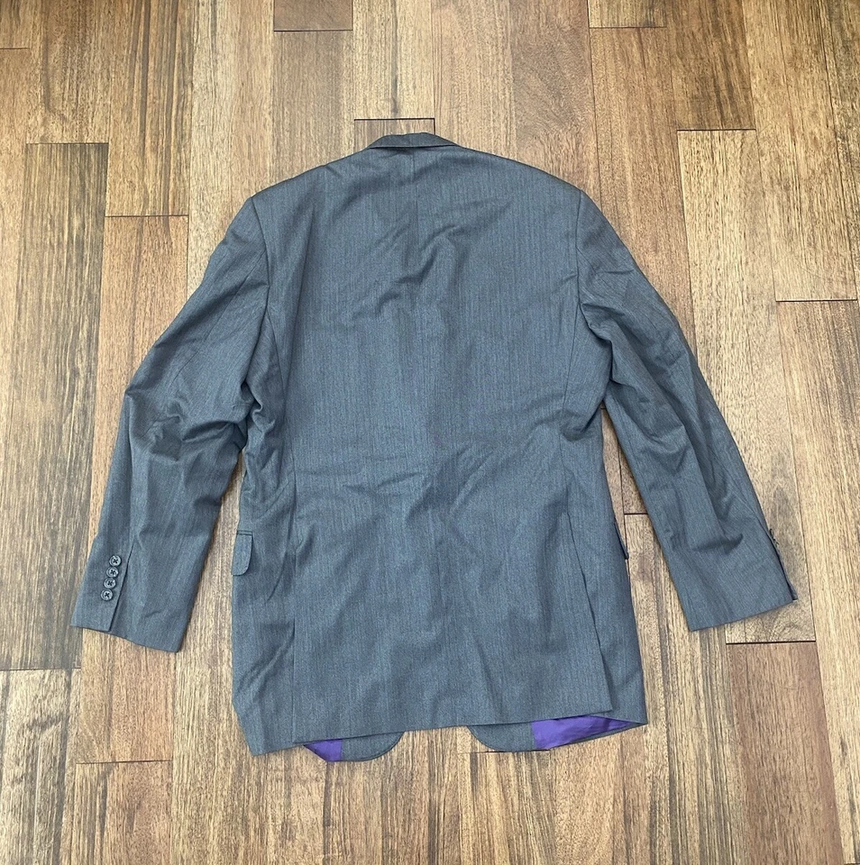 Holland & Sherry BESPOKE 灰色羊毛运动外套西装外套 44R 羊毛 — 第 2/4 张图片