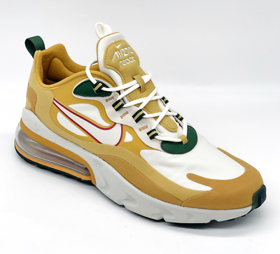 Nike Air Max 270 React Reggae Sneakers Size Mens Gold
