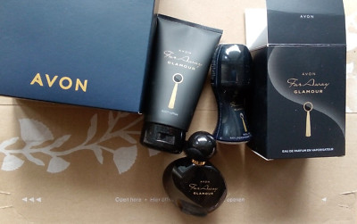 AVON Far Away Glamour Set Eau the Parfum Roll ob Bodylotion
