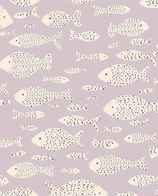 Eijffinger Tapete Explore 323002 pastellviolett Fische Fisch Vlies Vliestapete