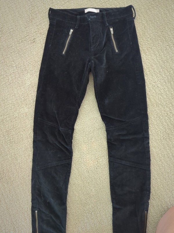 Banana Republic Black Zip Pant 25 Corduroy