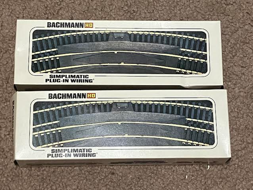 Bachmann HO Spur - 2 Endgleis + 18 gebogene Gleise - 9" - Silbergleis - Bild 2 von 4