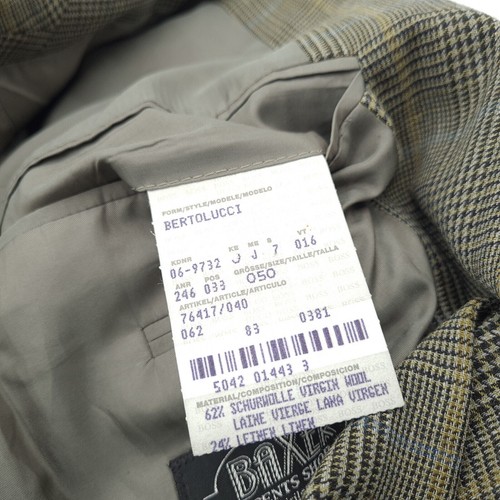Hugo Boss Grey Wool Linen Blend Suit Blazer Jacket Men Rd6 Size EU 50 UK 40 - Picture 6 of 7