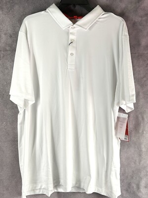 Redvanly Men's Alpine Golf Polo Sizes XL-2XL Bright White |R2140|