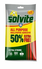 Solvite All Purpose Wallpaper Paste Extra Strong Adhesive Easy Mix Wallpaper Glu