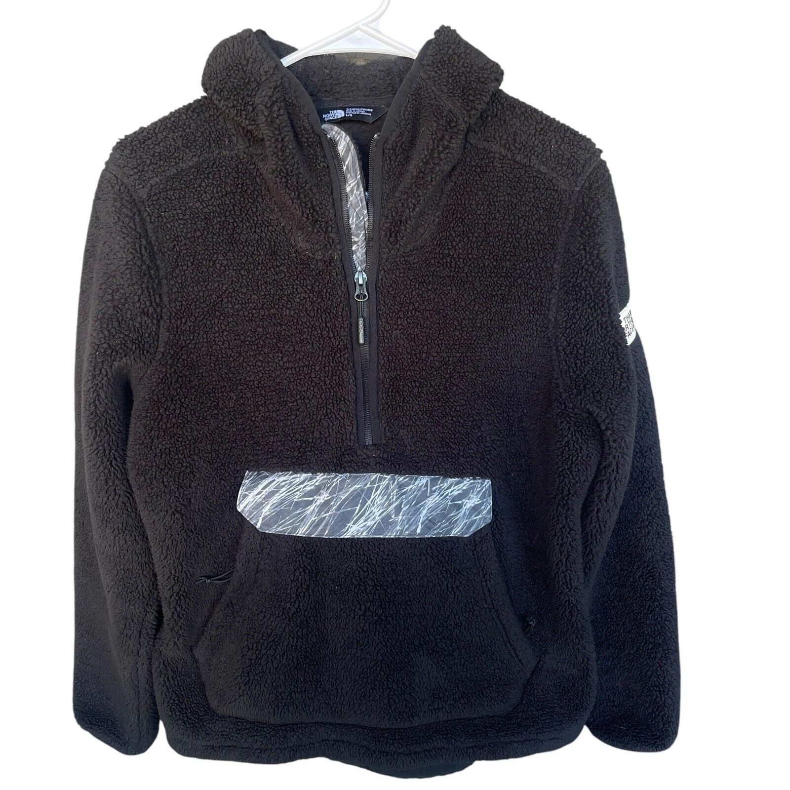 The North Face Campshire Hoodie Womens Large Quarter Zip Sherpa Fleece Pullover